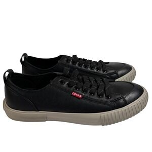 Levi's Mens Black Low-Top Fashion Sneakers Anikin Lace Up Casual Shoes Size 13